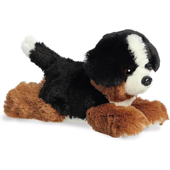 Unbranded Other - Aurora Mini Flopsie Bernie Mountain Dog Plush 8 Inch Black Stuffed Puppy Toy